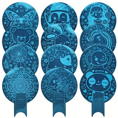 Stainless Steel Nail Stamping Plates Shapes Image Stamp Template