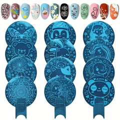 Stainless Steel Nail Stamping Plates Shapes Image Stamp Template