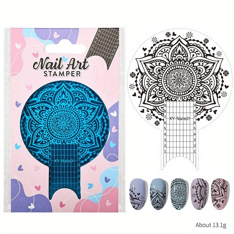 Stainless Steel Nail Stamping Plates Shapes Image Stamp Template