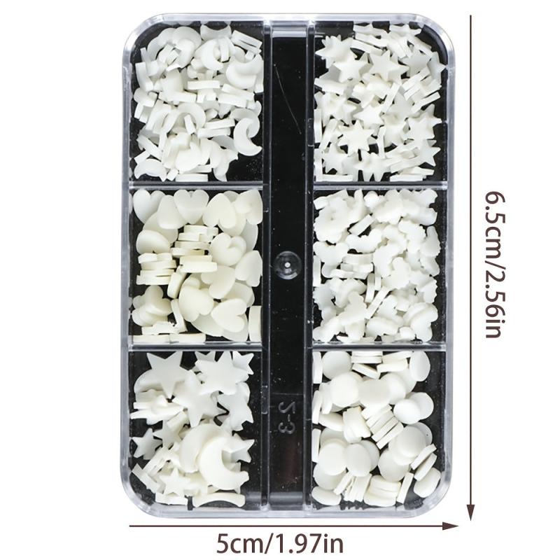 Mixed Flowers Conch Starfish Skull Nail Glitter Sequins