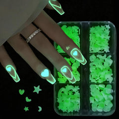 Mixed Flowers Conch Starfish Skull Nail Glitter Sequins