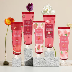 5pcs Fruit Fragrance Hand Cream Box Gift Set for Dry Skin Repairing Aging Hands