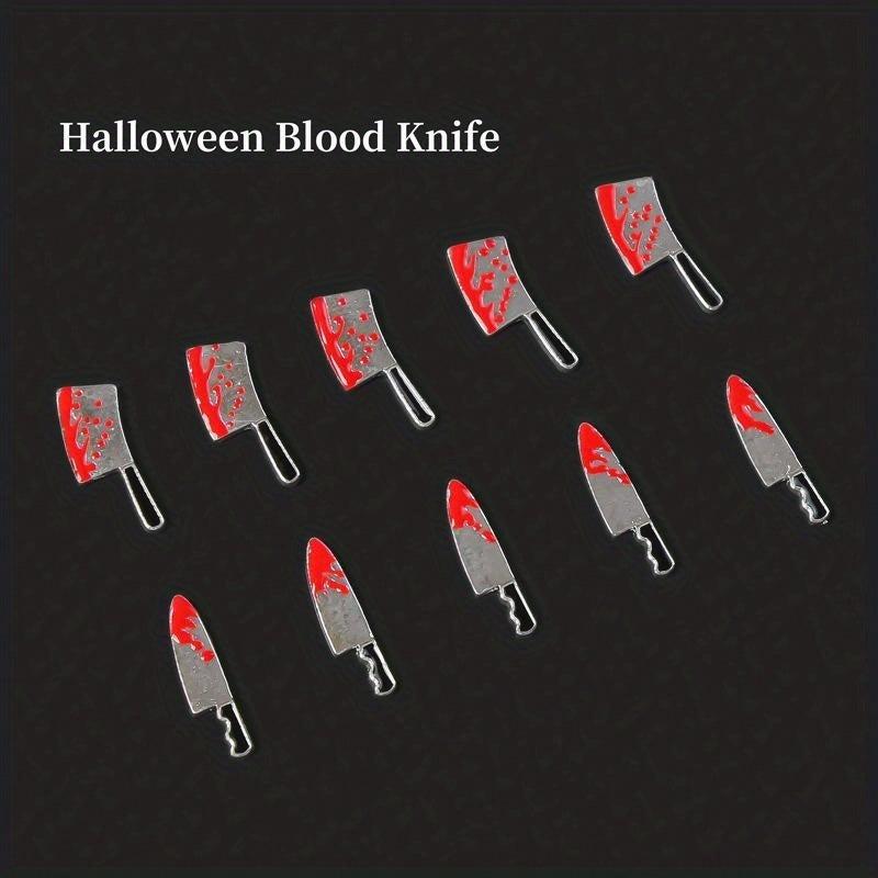 10pcs Bloody Halloween Nail Art Charms DIY Nail Salons