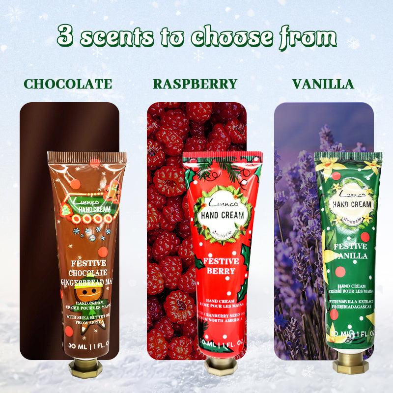 3pcs Christmas Hand Cream Set Moisturizing Nourishing for Dry Cracked Skin