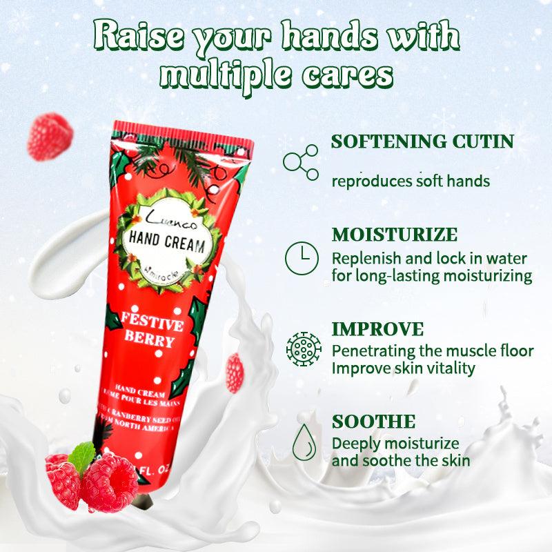 3pcs Christmas Hand Cream Set Moisturizing Nourishing for Dry Cracked Skin