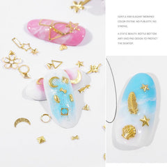 Star Moon Rivet Metal Frame Nail Decoration