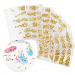 Star Moon Rivet Metal Frame Nail Decoration