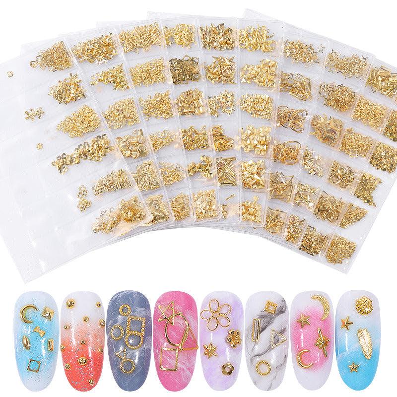 Star Moon Rivet Metal Frame Nail Decoration