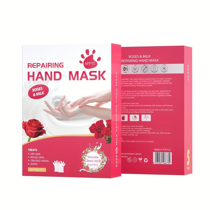 Rose Milk Repairing Hand Mask - Hydrating for Men and Women