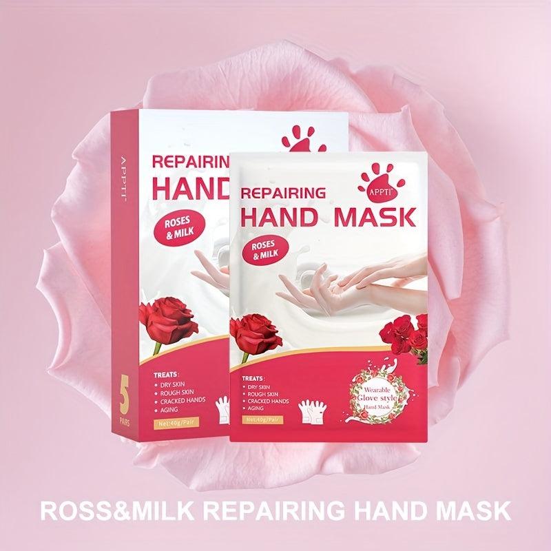 Rose Milk Repairing Hand Mask - Hydrating for Men and Women