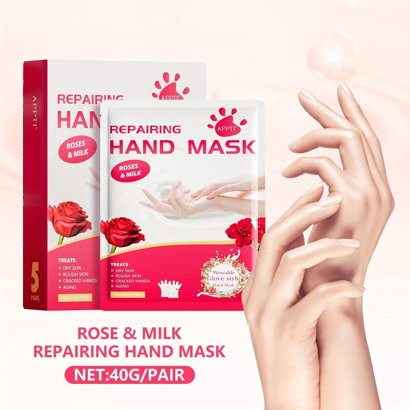 Rose Milk Repairing Hand Mask - Hydrating for Men and Women