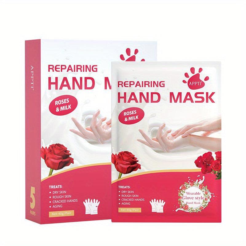 Rose Milk Repairing Hand Mask - Hydrating for Men and Women