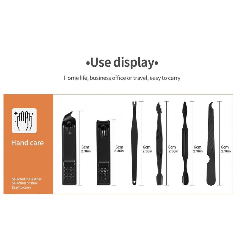 16 Piece Nail Care Set Stainless Steel Clippers Files Ear Spoon Men Women