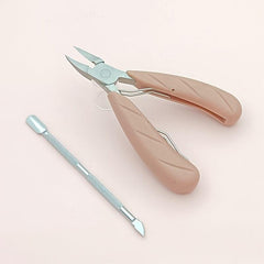 Sharp Cuticle Nippers Stainless Steel Clipper w/ Pusher Nail Tool