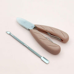 Sharp Cuticle Nippers Stainless Steel Clipper w/ Pusher Nail Tool