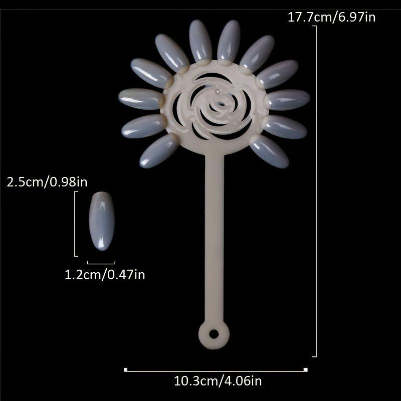 False Nail Tips Card Practice Display Tools With Buckle Ring