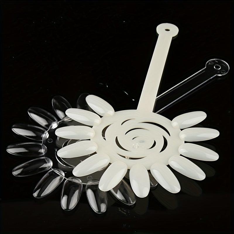 False Nail Tips Card Practice Display Tools With Buckle Ring