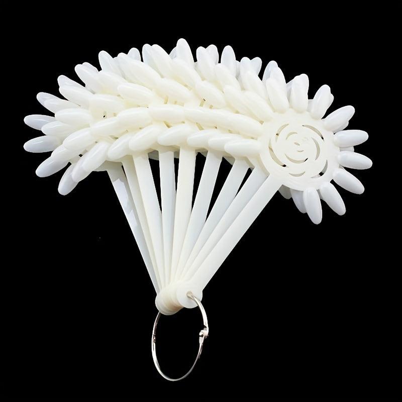 False Nail Tips Card Practice Display Tools With Buckle Ring