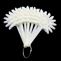 False Nail Tips Card Practice Display Tools With Buckle Ring