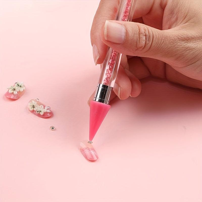 Dual Heads Rhinestones Dotting Wax Pen Gem Picker Crystal Picking Dotter
