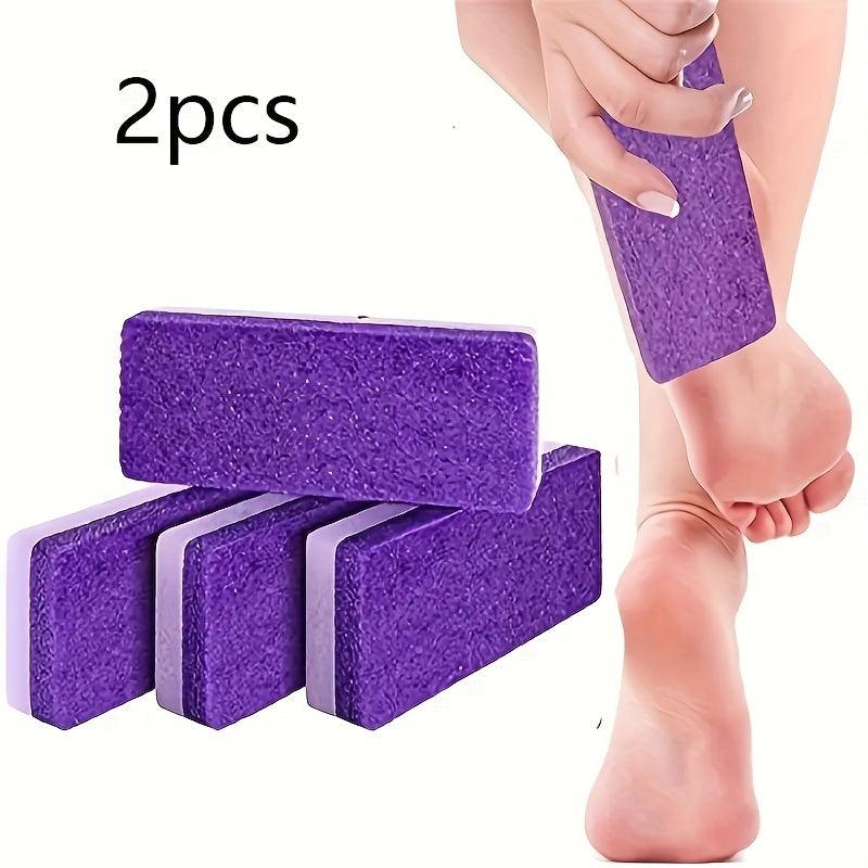 2pcs Foot Pumice Stone Callus Remover Scrubber Pedicure Exfoliator