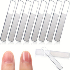 8pcs Nano Glass Manicure File Set for Salon & Home Use