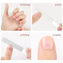 8pcs Nano Glass Manicure File Set for Salon & Home Use