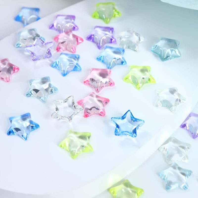30pcs Transparent Star Nail Art Rhinestones Nail Art Charms