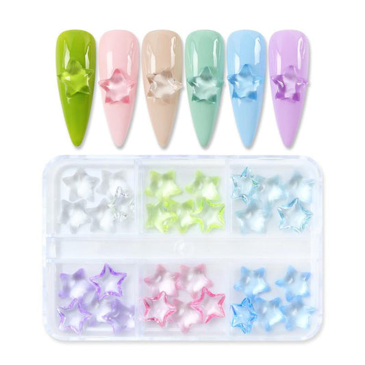 30pcs Transparent Star Nail Art Rhinestones Nail Art Charms