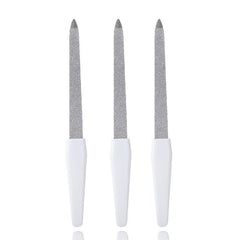Stainless Steel Nail Files Anti Slip Handle Double Sided Nail Filer