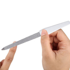 Stainless Steel Nail Files Anti Slip Handle Double Sided Nail Filer