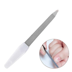 Stainless Steel Nail Files Anti Slip Handle Double Sided Nail Filer