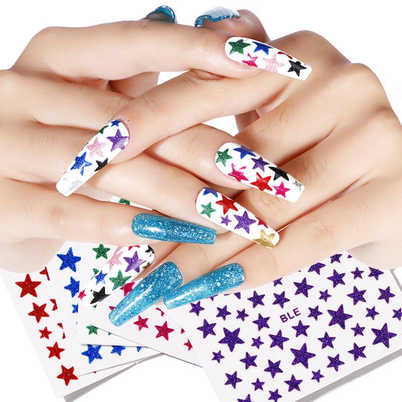 Bling Glitter Star Nail Stickers for Manicure