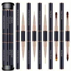 5pcs Double Ended Nail Art Brush Set for Salon Manicures