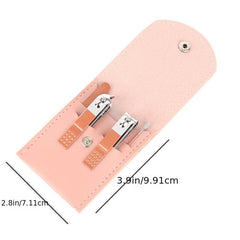 4 Pcs Manicure Set Nail Clipper Pedicure Scissor Ear Spoon Stainless Steel