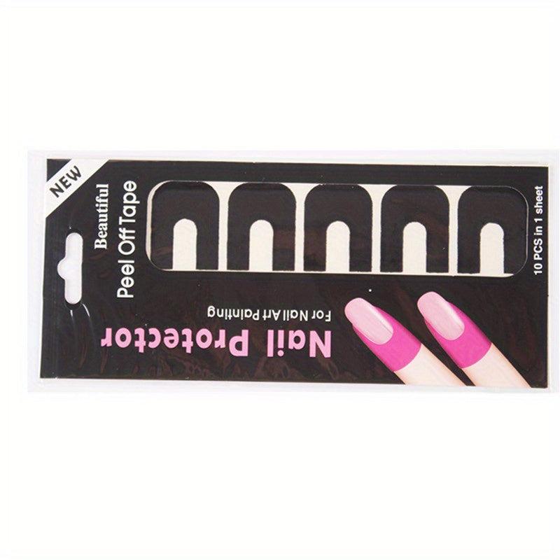 Nail Polish Protector Disposable Peel Off Tapes Skin Nails Glue Stickers