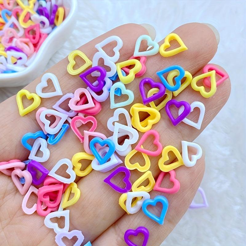 100pcs 3D Resin Nails Mini Colorful Nail Accessories