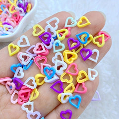100pcs 3D Resin Nails Mini Colorful Nail Accessories