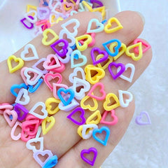 100pcs 3D Resin Nails Mini Colorful Nail Accessories