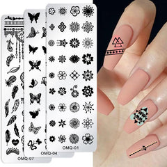 Marble Christmas Halloween Nail Stamping Plates - Easy Nail Art Designs