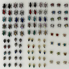 20Pcs Spider Nail Charms Vintage Gothic Rhinestones Nail Art Accessories