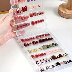 Clear Plastic Nail Art Box with Lid Portable Display Storage Box