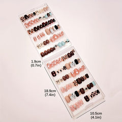 Clear Plastic Nail Art Box with Lid Portable Display Storage Box