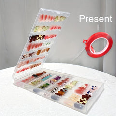 Clear Plastic Nail Art Box with Lid Portable Display Storage Box