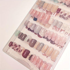Clear Plastic Nail Art Box with Lid Portable Display Storage Box