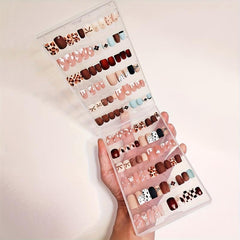Clear Plastic Nail Art Box with Lid Portable Display Storage Box
