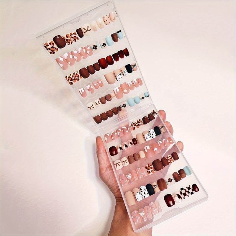 Clear Plastic Nail Art Box with Lid Portable Display Storage Box