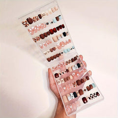 Clear Plastic Nail Art Box with Lid Portable Display Storage Box