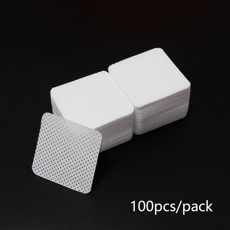 100Pcs Lint Nail Wipes Nail Polish Remover Eyelash Extension Glue Cleaning Wipes