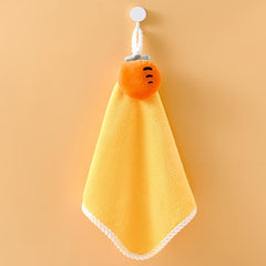 Hand Towels with Hanging Loop Absorbent Microfiber Coral Fleece Towel